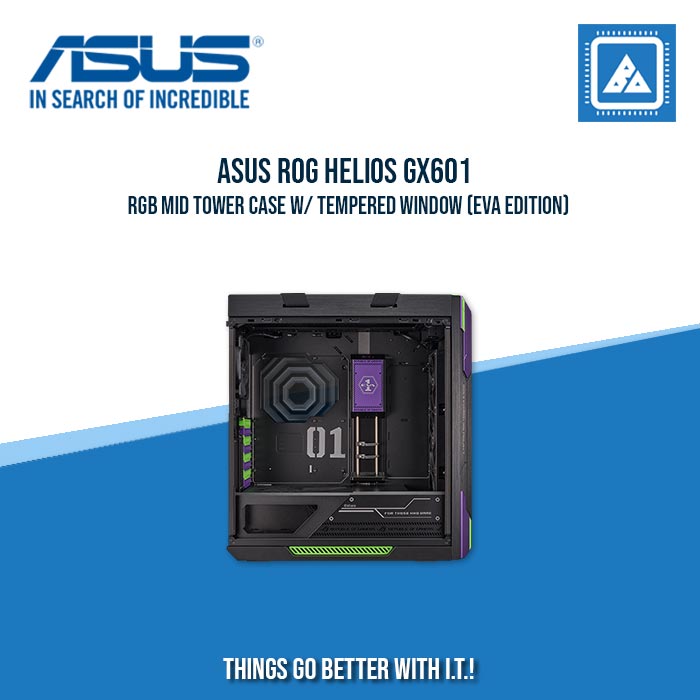 ASUS ROG HELIOS GX601 RGB MID TOWER CASE W/ TEMPERED WINDOW (EVA EDITION) ASUS ROG HELIOS GX601 RGB MID TOWER CASE W/ TEMPERED WINDOW (EVA EDITION)